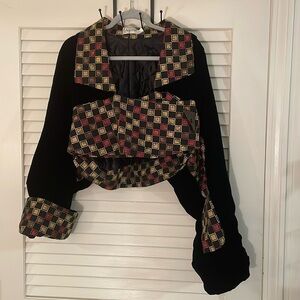 🌺Host Pick🌺 A City Obsession Original Vtg Velvet Japanese Inspired Crop Jacket